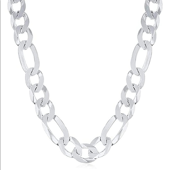 STAINLESS STEEL FIGARO CHAIN LINK NECKLACE - Picture 16 of 16
